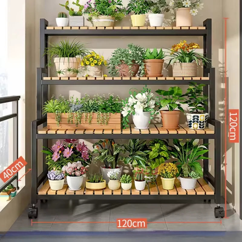Support à Roulettes pour Plantes Extérieur