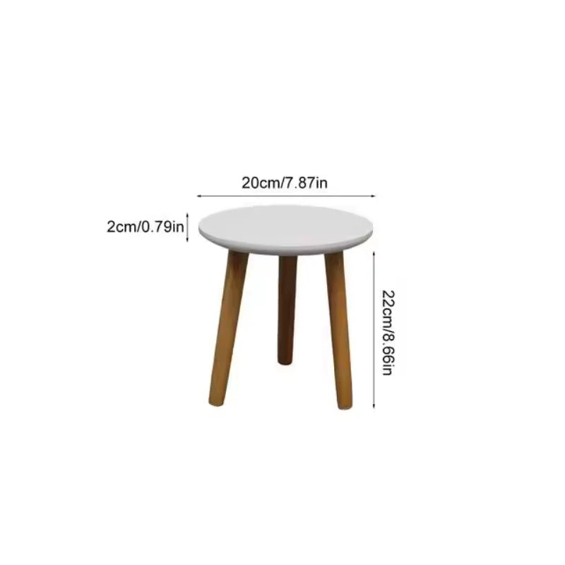 Petit Tabouret en Bois Blanc