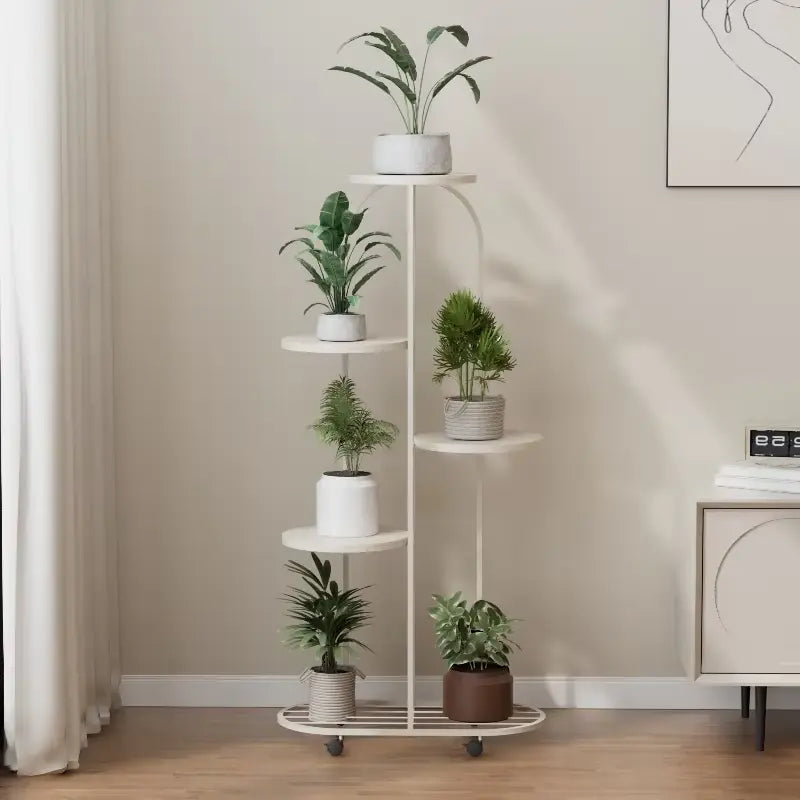Porte Pot Fleurs Roulettes