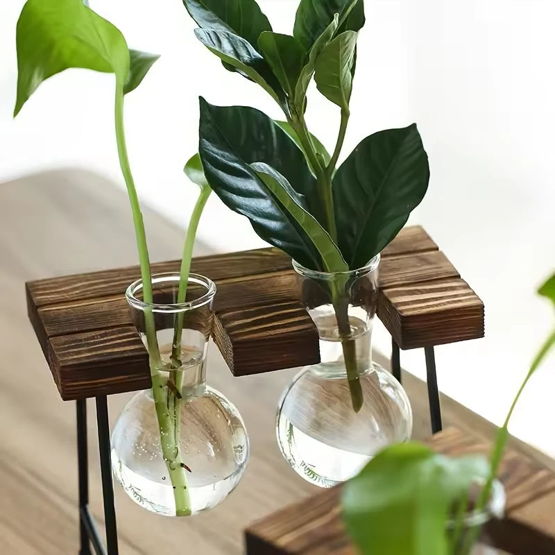 Support Plante Intérieur Bois