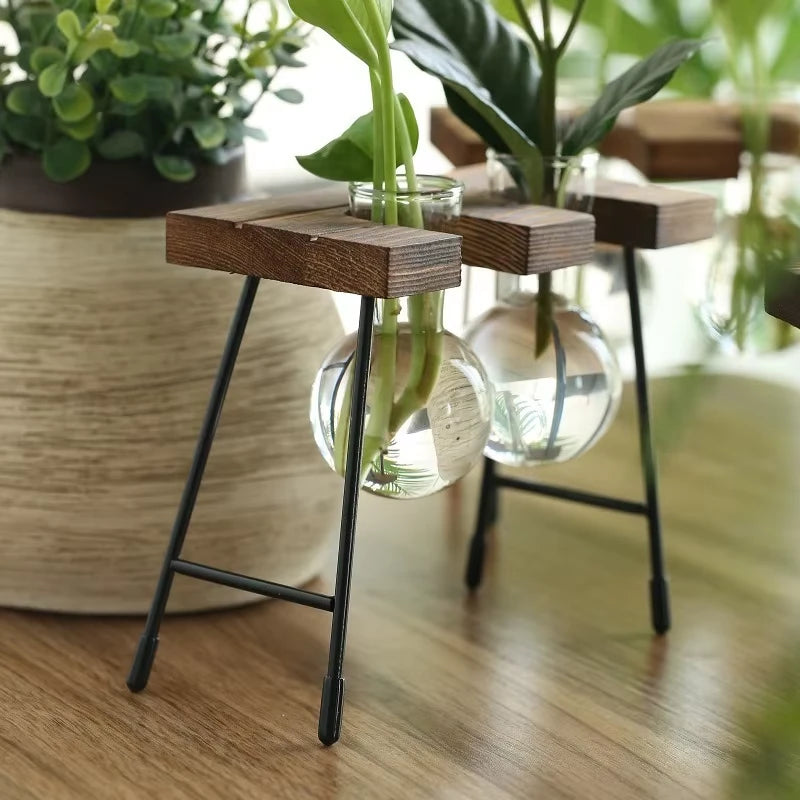 Support Plante Intérieur Bois