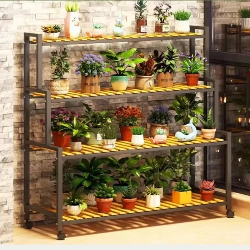 Support à Roulettes pour Plantes Extérieur