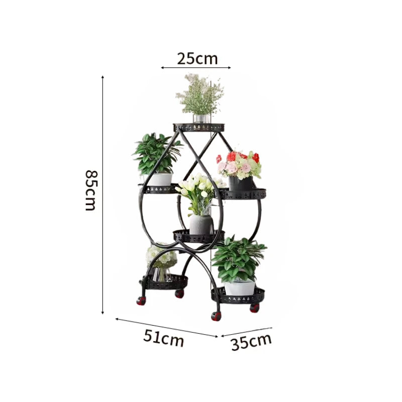 Support de Plantes à Roulettes