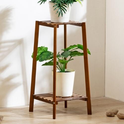 Porte Plante en Bois sur Pied (Bambou) - Univers Plante